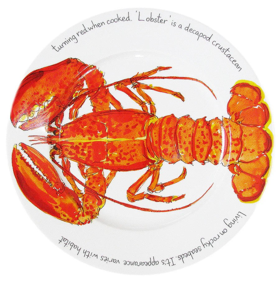 Richard Bramble Red Lobster Flat Rimmed Plate