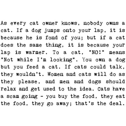 Cat Lover Quotes Card
