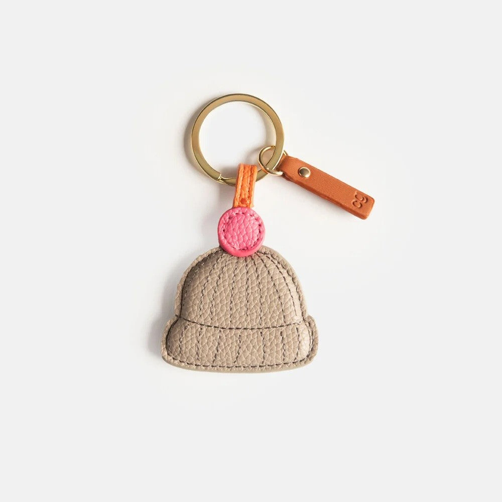 Pom Pom Beanie Hat Keyring