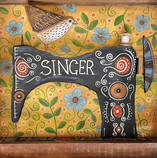 Singer and Song Thrush - Card