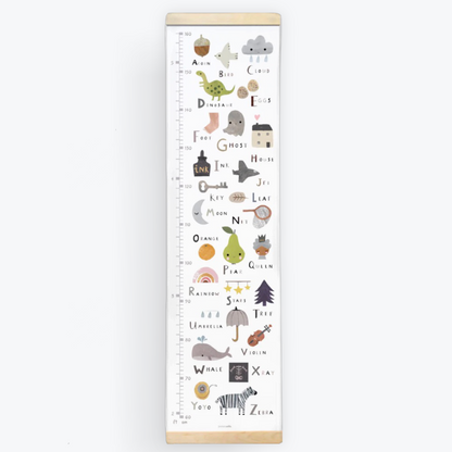 Alphabet - Canvas and Wood Height Chart