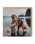 Beach Dog Hug Card