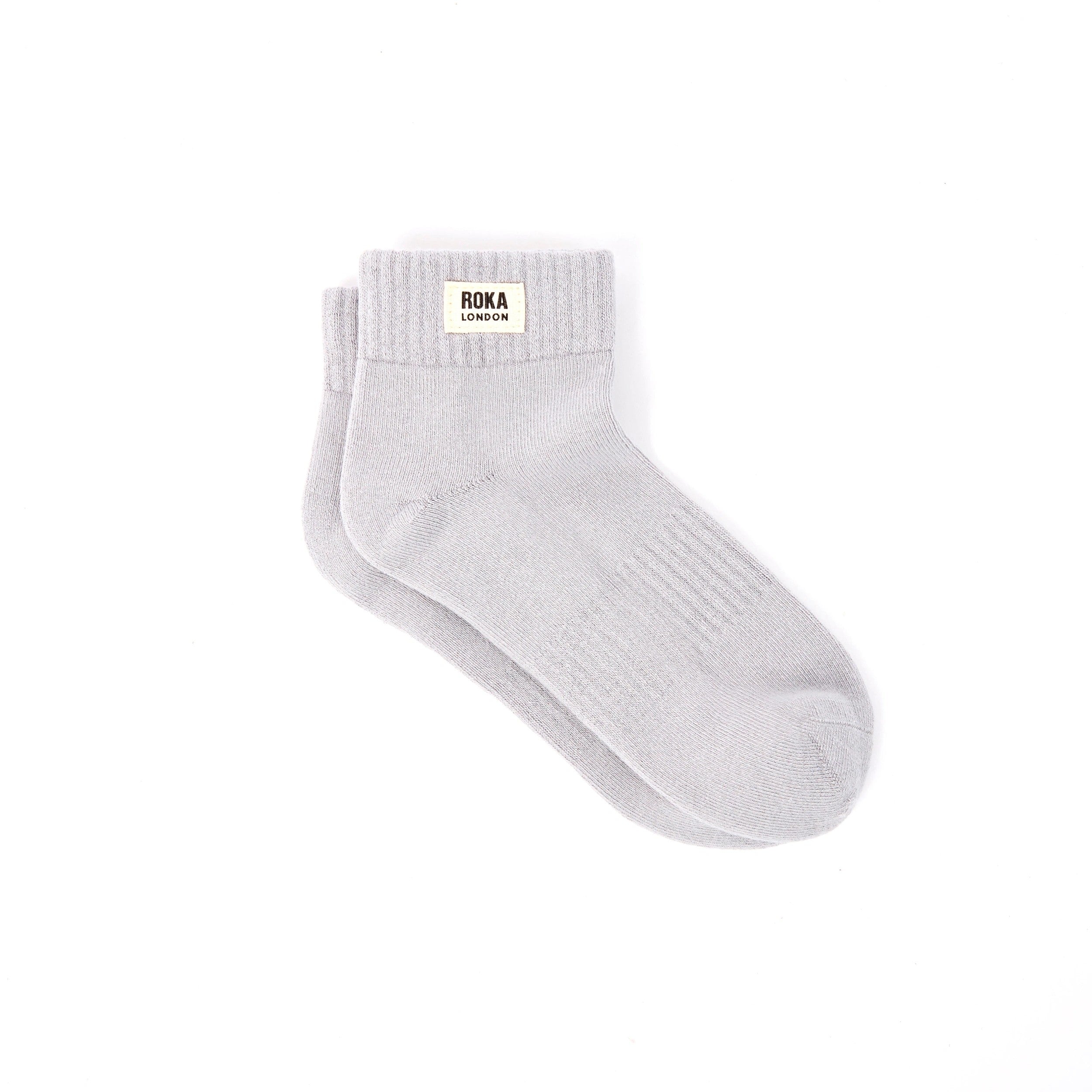 Roka Dove Grey Organic Cotton Socks - one size