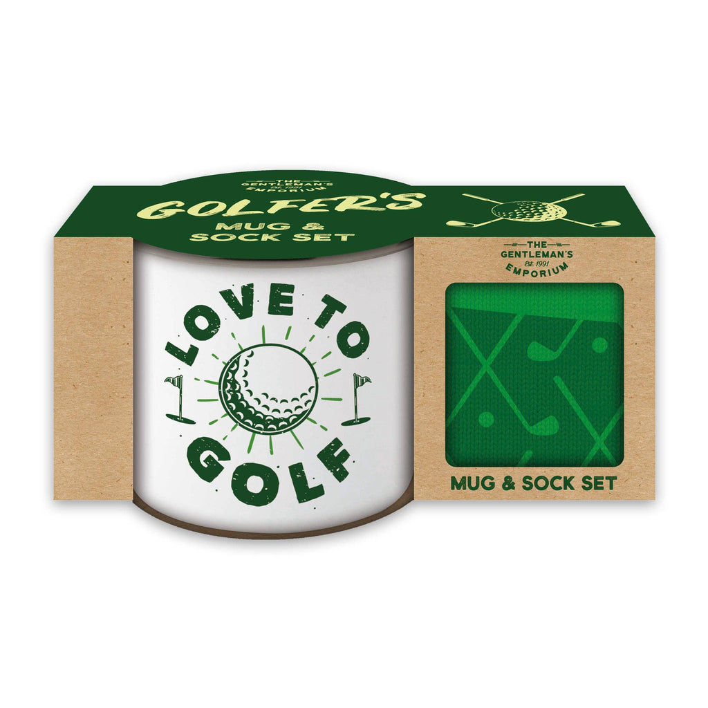Gentleman’s Emporium Enamel Golf Mug & Sock Set Gift Set
