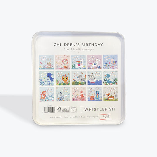 Tin of 15 Children's Birthday Cards