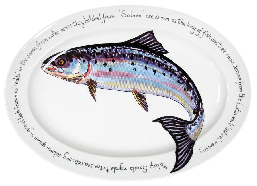 Richard Bramble Salmon Oval Plate