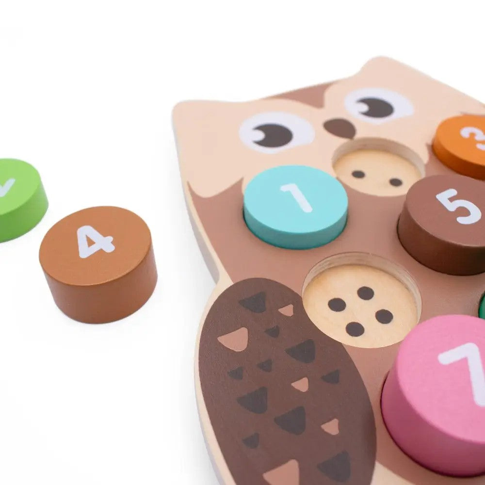 Woodland Owl Number Block Puzzle