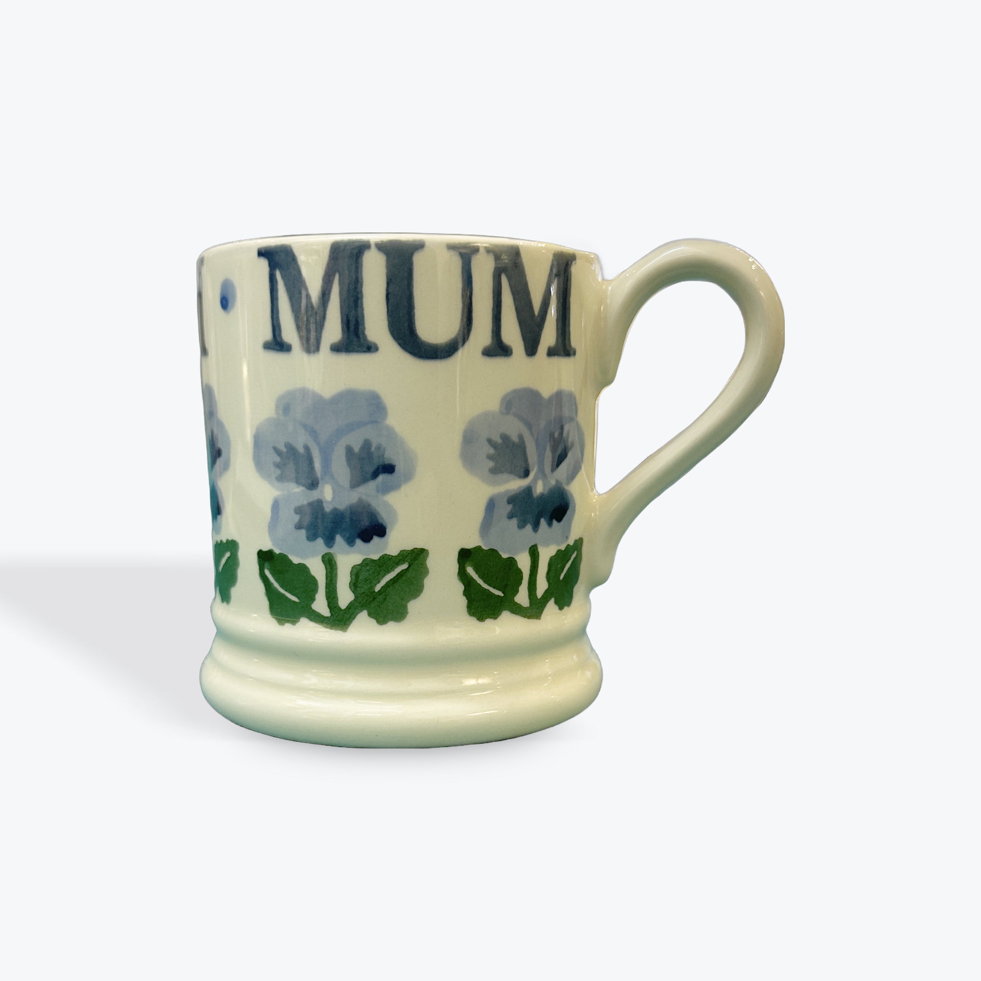 Emma Bridgewater Blue Pansies Mum 1/2 Pint Mug