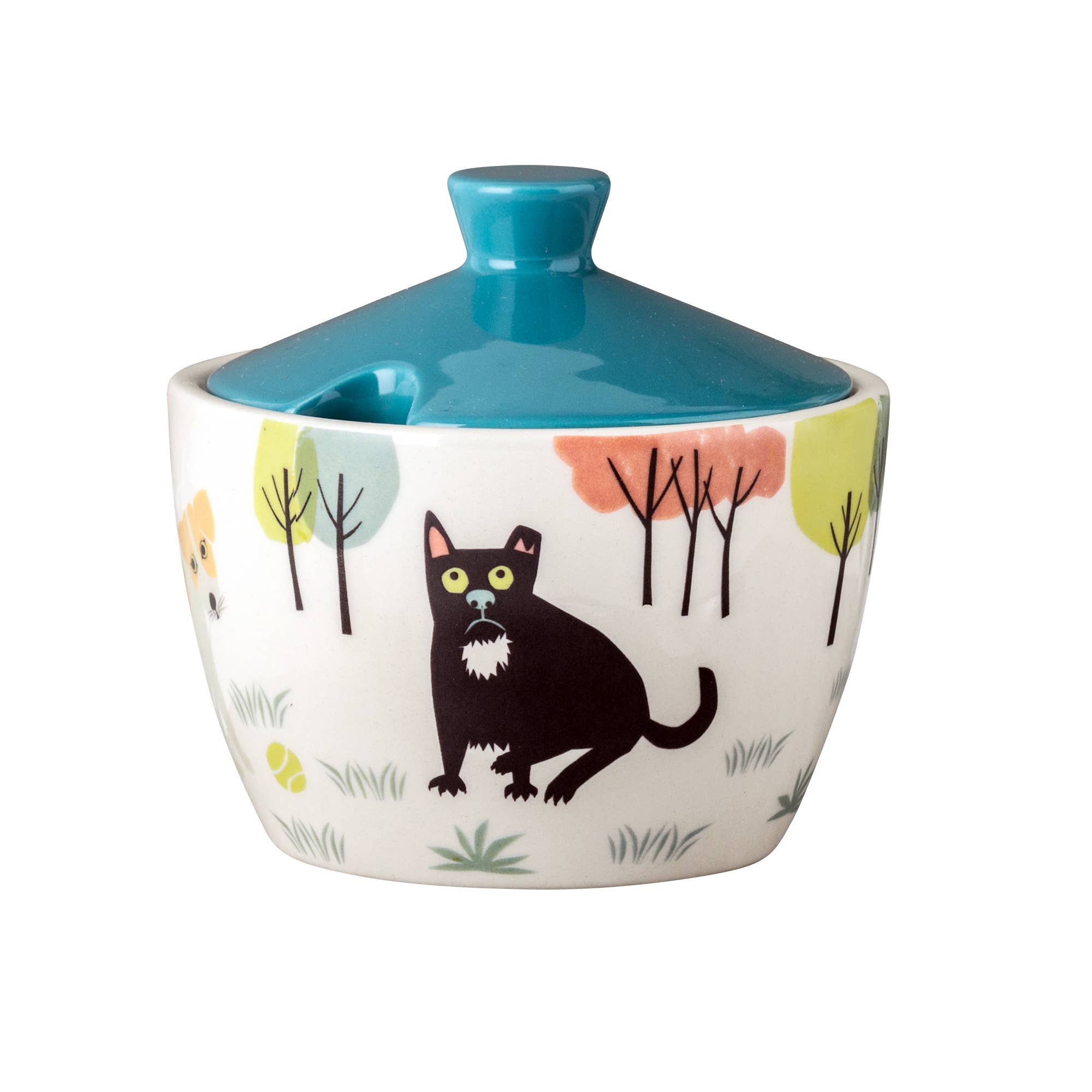 Handmade Ceramic Dog Sugar Pot with Lid | Hannah Turner