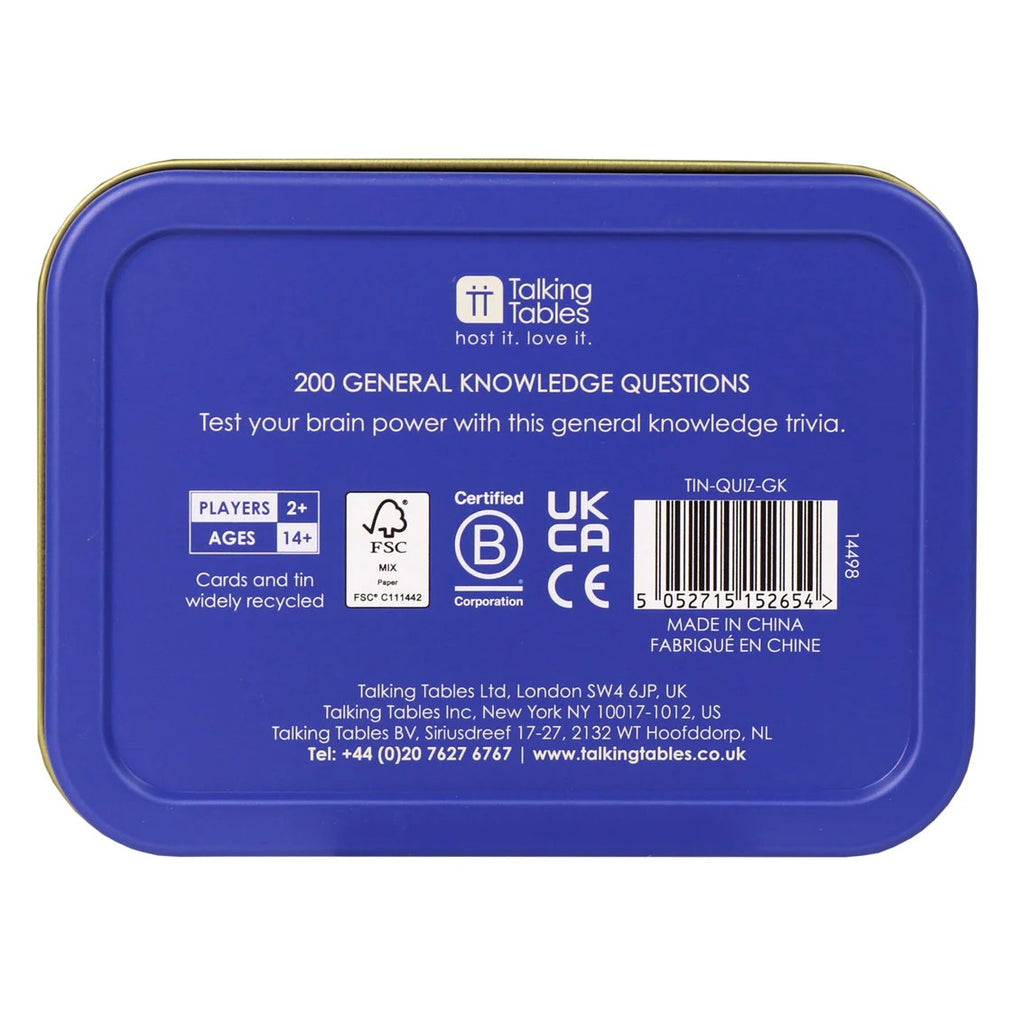 Quiz In A Tin - General Knowledge
