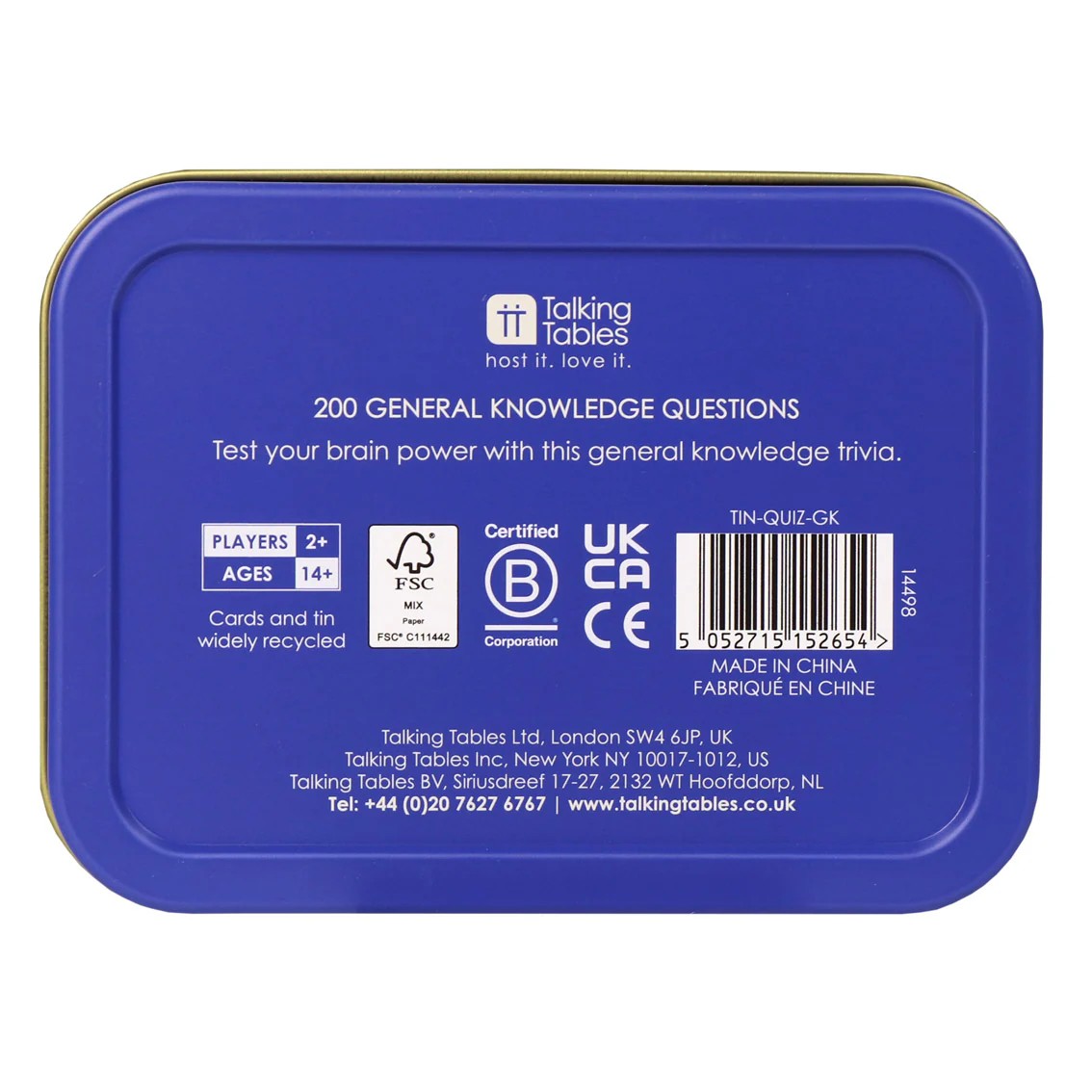 Quiz In A Tin - General Knowledge
