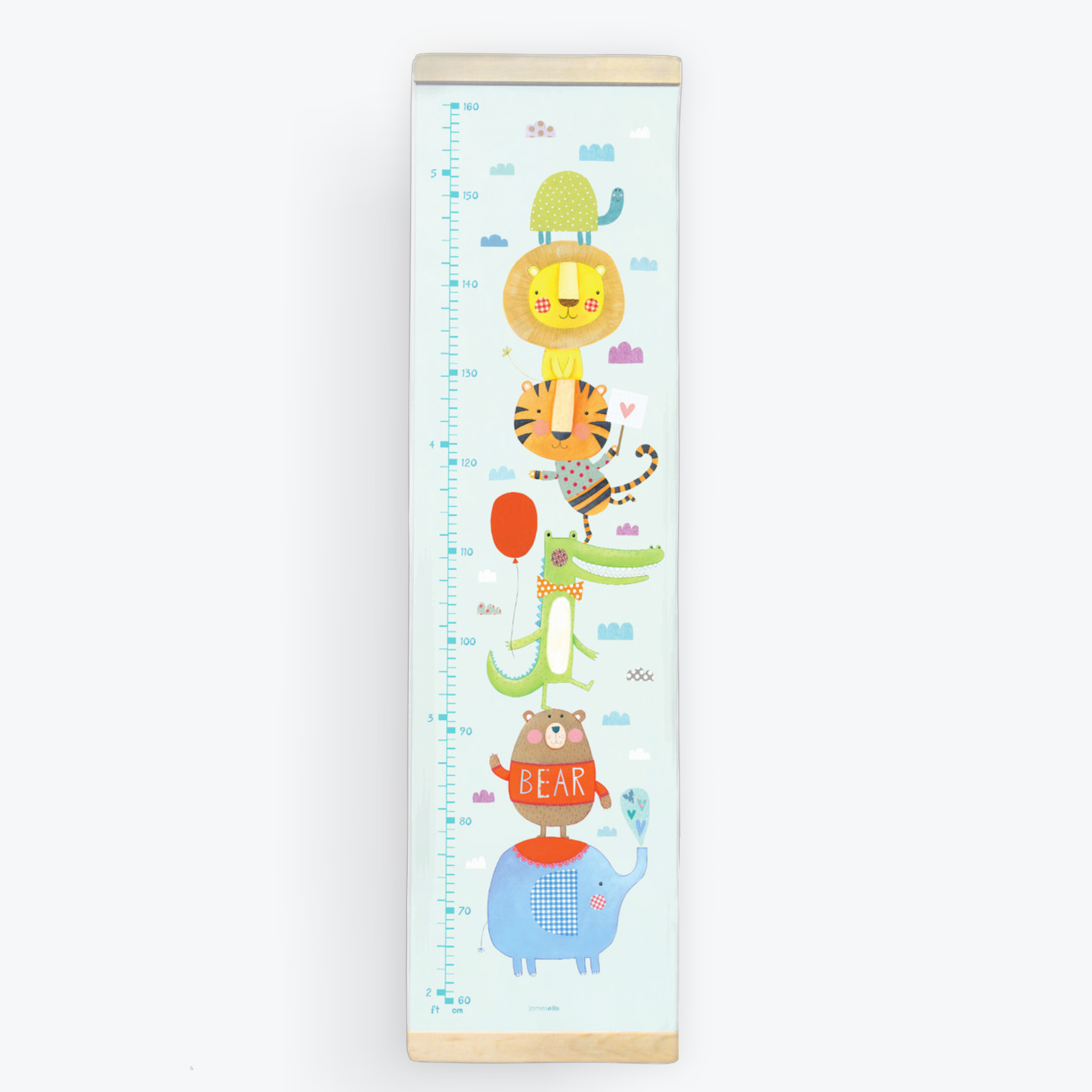Animal - Canvas and Wood Height Chart