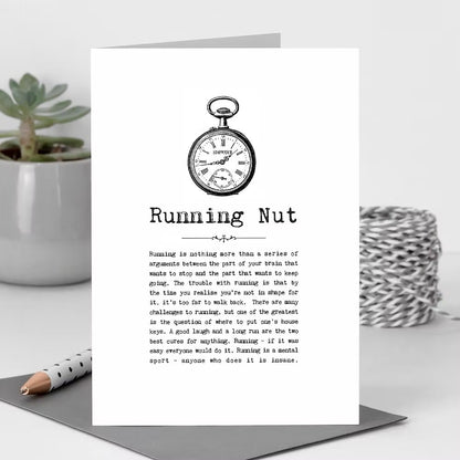 Running Nut Quotes Card