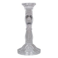 Gisela Graham Clear Glass Moulded Candlestick (Large)