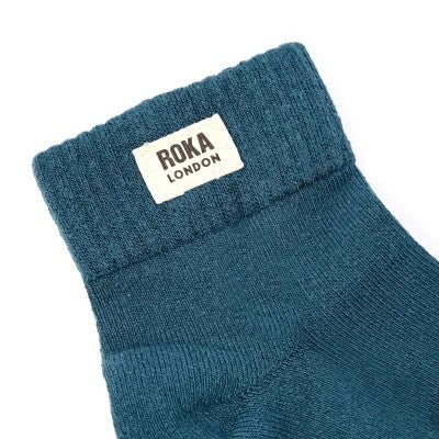 Roka Lagoon Blue Organic Cotton Socks - one size