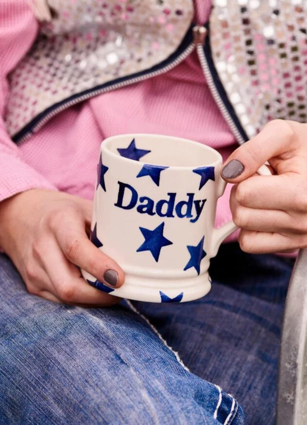 Emma Bridgewater Blue Star Daddy Half Pint Mug
