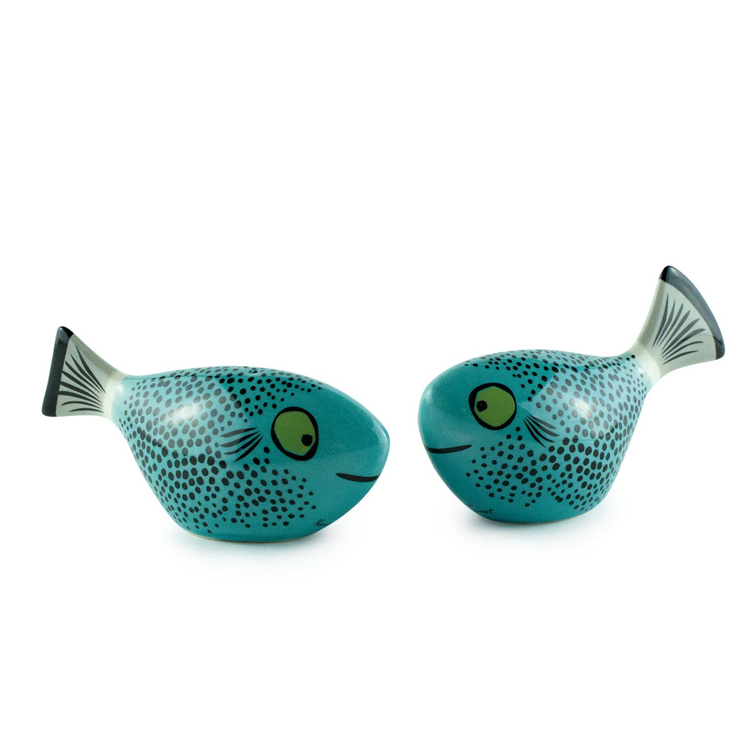 Blue Fish Salt and Pepper Shakers | Hannah Turner
