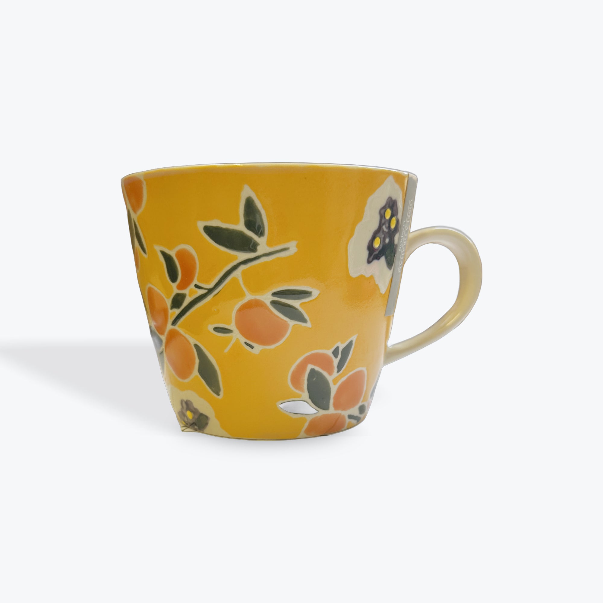 Orange Satsuma Branch Stoneware Mug