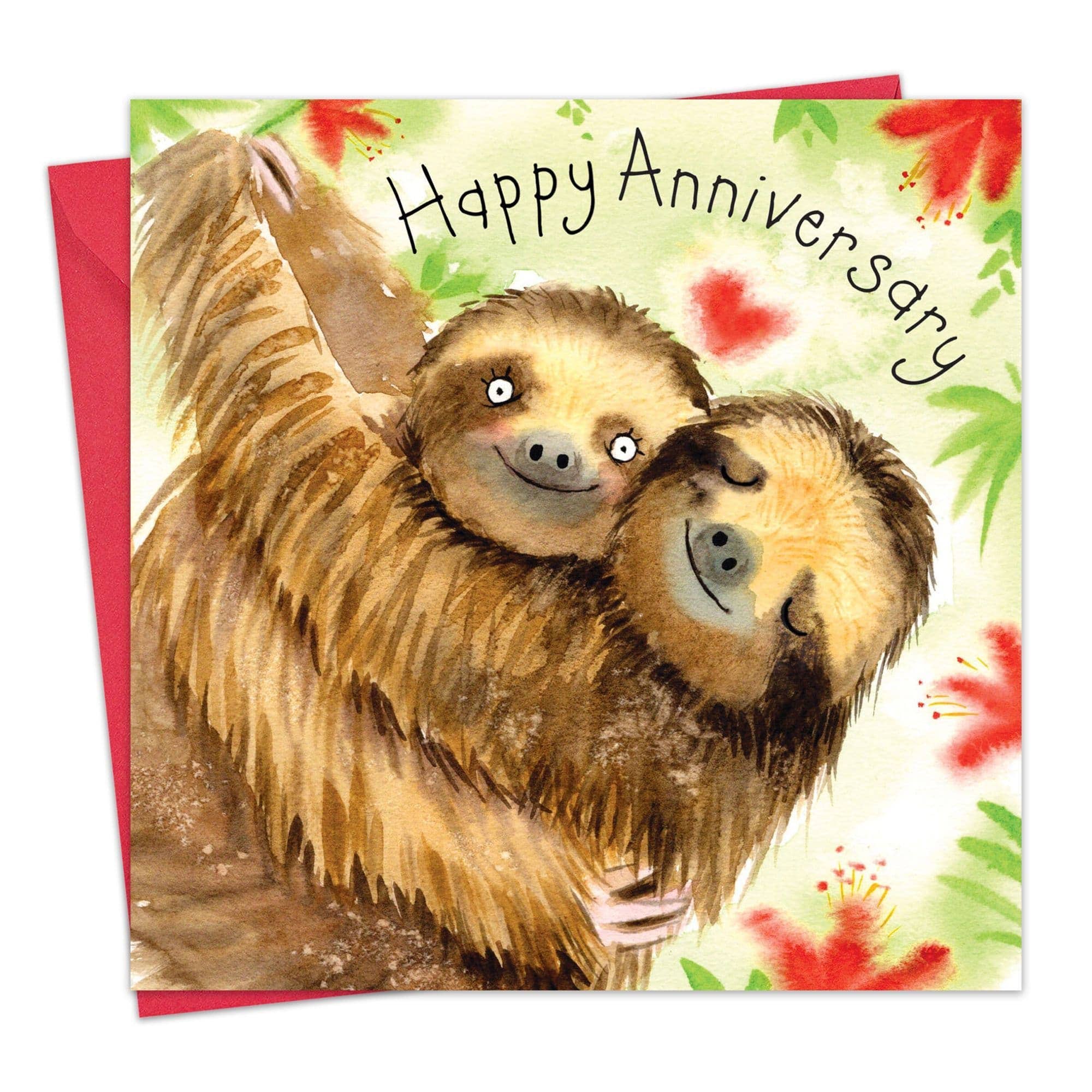 Happy Anniversary Card Sloths