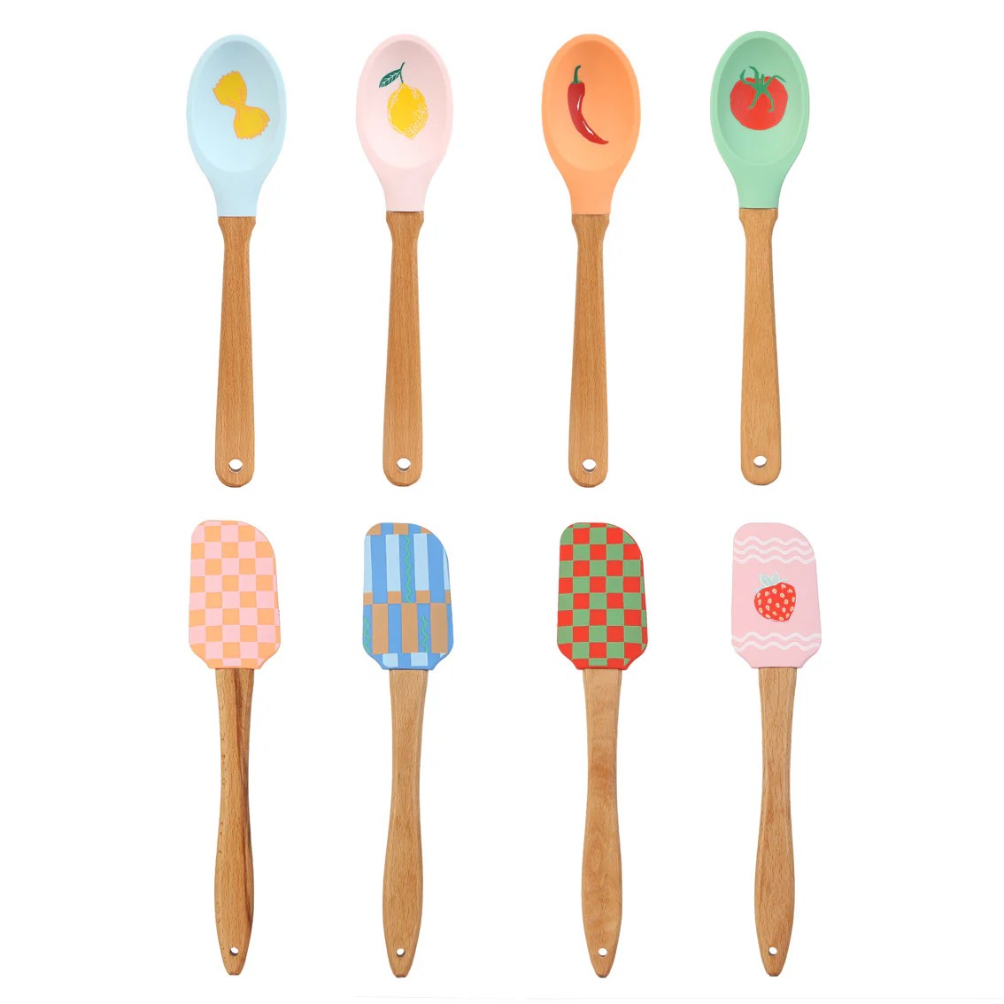 Silicone Kitchen Spatula - Red and Green