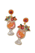UMBRELLA COCKTAIL BEADED EARRINGS
