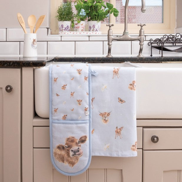 Wrendale Cow Double Oven Glove