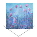 Flying Free greeting card with pink butterflies by Emily Ward