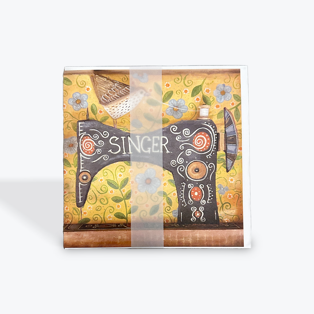 Singer and Song Thrush - Card