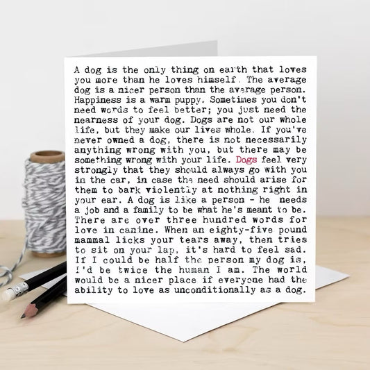 Dogs Funny Quotes Card