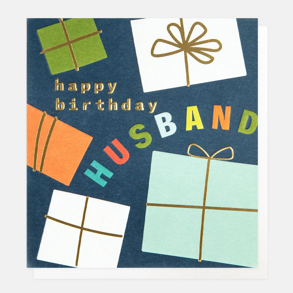 Caroline Gardner Presents Birthday Card For Husband