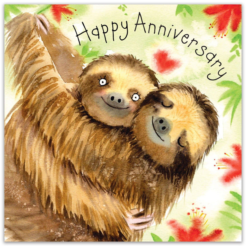 Happy Anniversary Card Sloths