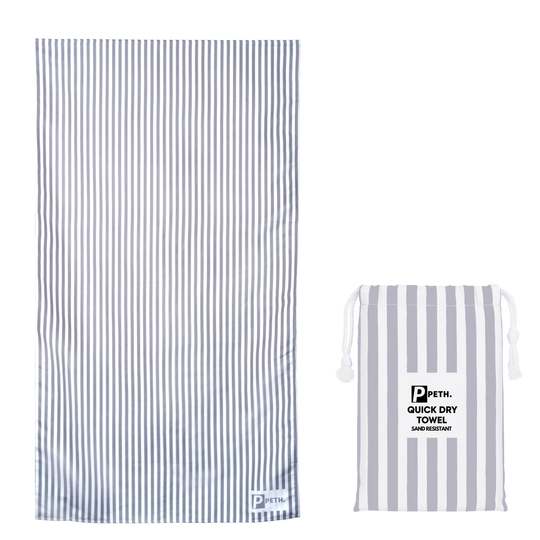 PETH Quick Dry Travel Towel - Grey