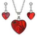 Red Heart Stud Jewellery Set