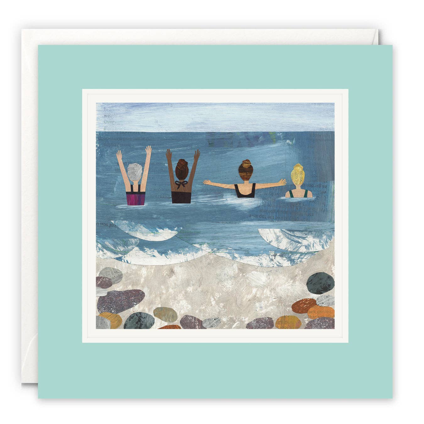Wild Sea Swimmers Blank Art Card by Paintworks