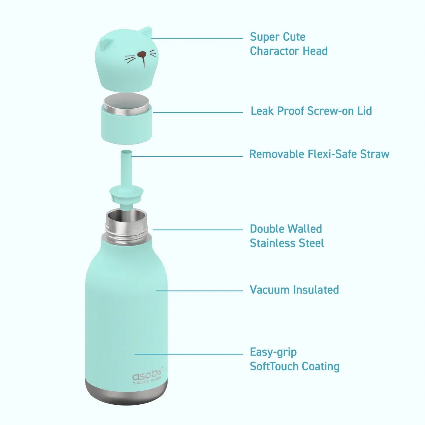 Kitty Cat Bestie Bottle - Asobu
