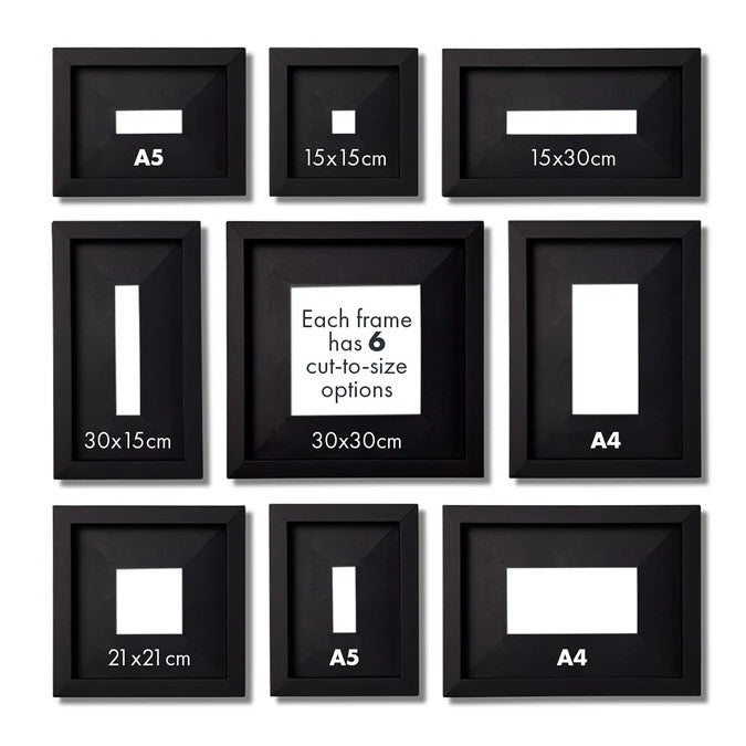Pop-Up Picture Frame - Customisable Cut-to-Size Wall Frame |15-30cm - Silver