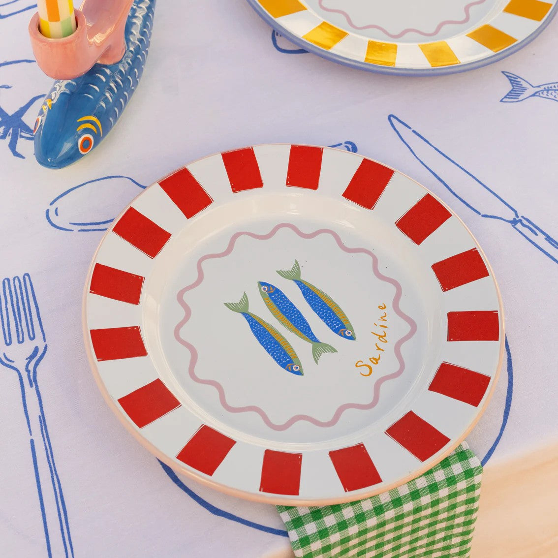 Fish Enamel Plate - 25cm