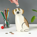 Brown and White Dog Money Box | Hannah Turner