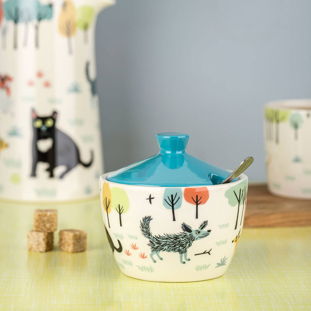 Handmade Ceramic Dog Sugar Pot with Lid | Hannah Turner