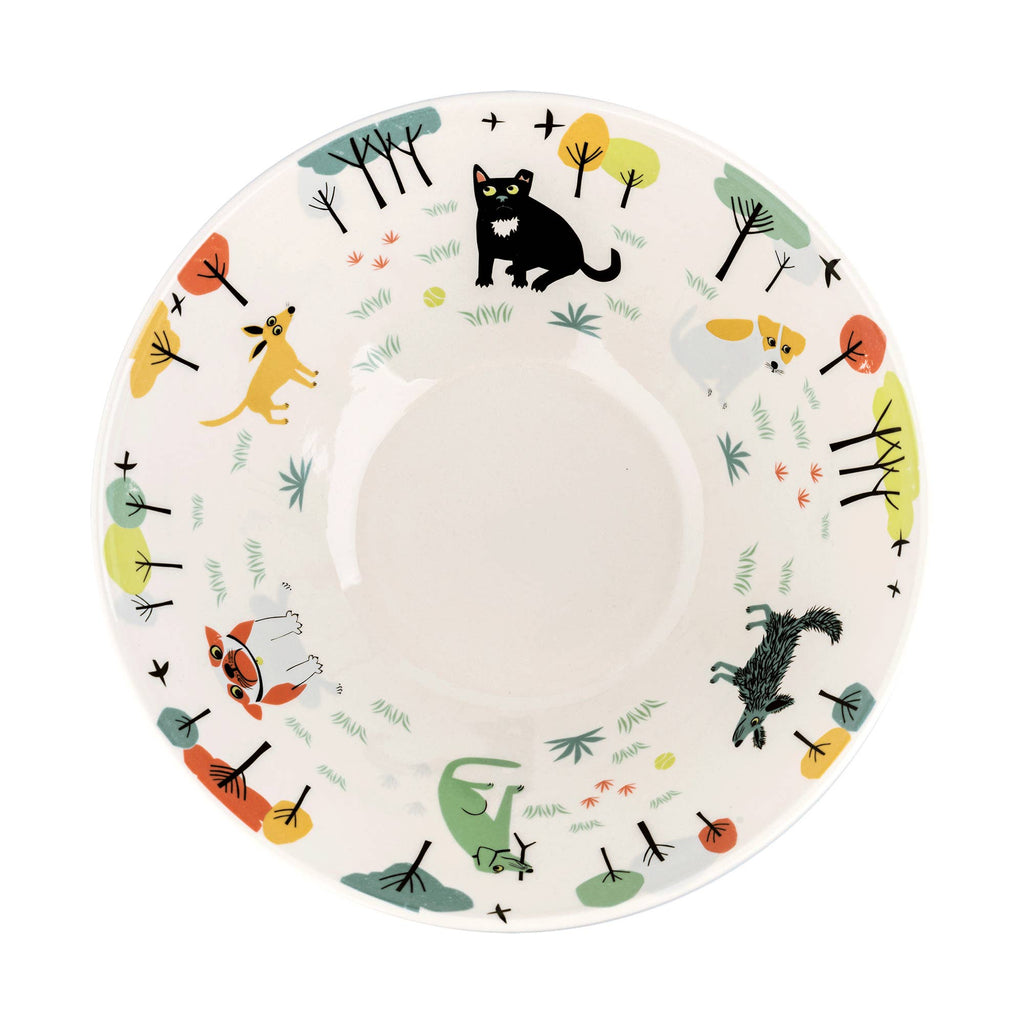 Handmade Ceramic Dog Serving Bowl