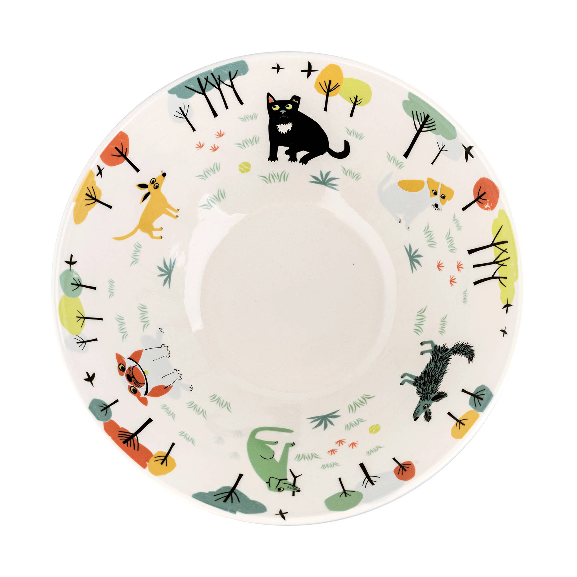 Handmade Ceramic Dog Serving Bowl