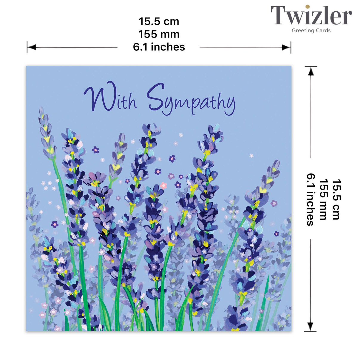 With Sympathy Card - Lavender