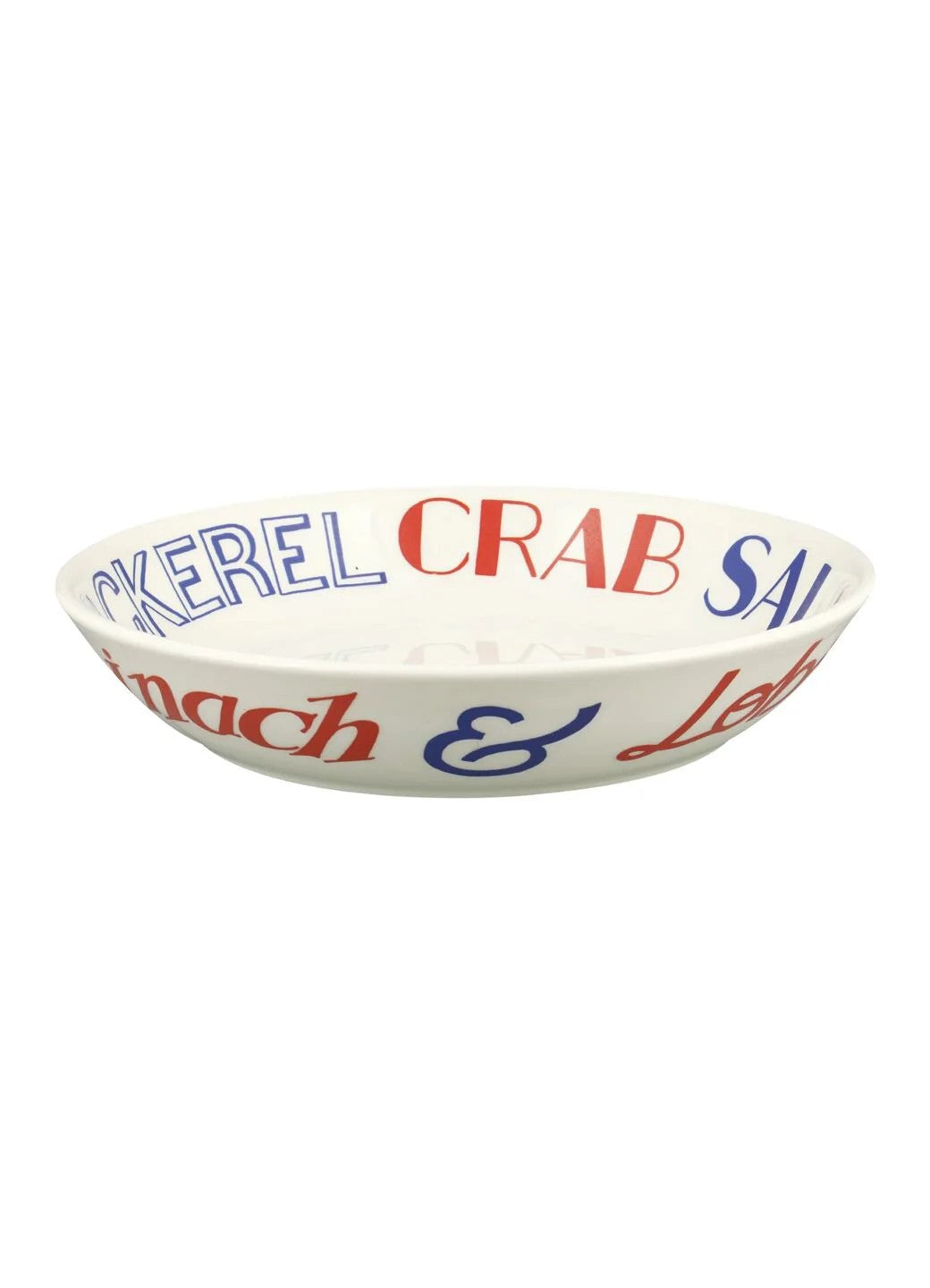 Emma Bridgewater Red & Blue Toast Medium Pasta Bowl
