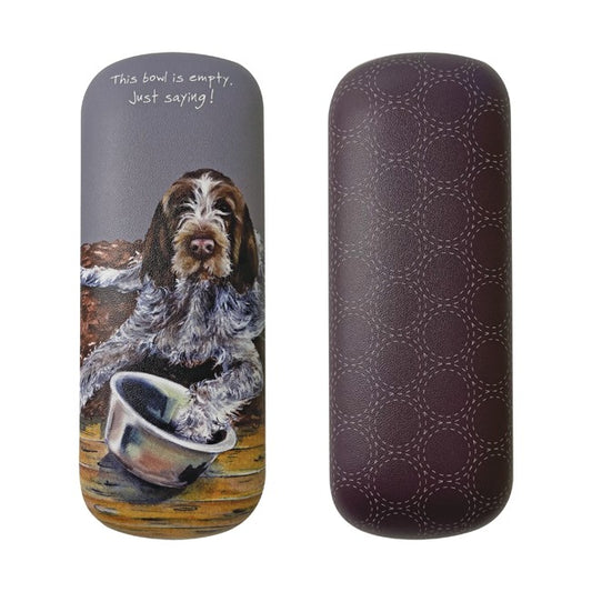 Italian Spinone Glasses Case The Bowl Is Empty