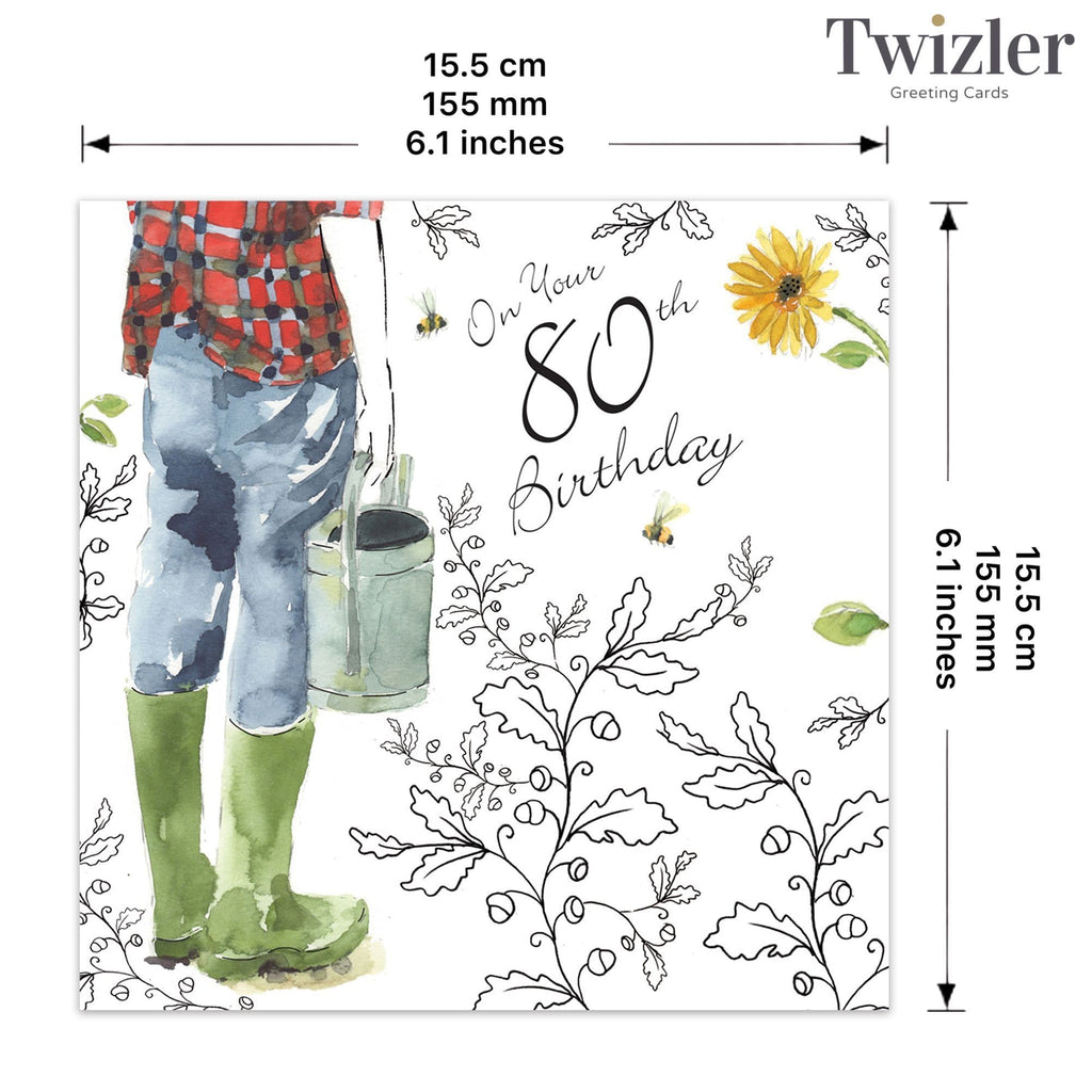 80th Birthday Card For Him