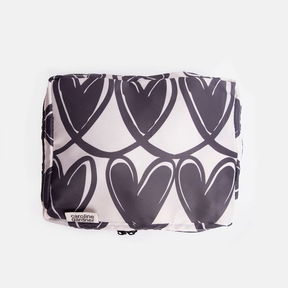 Mono Looped Hearts / Striped Set of 3 Small Packing Cubes
