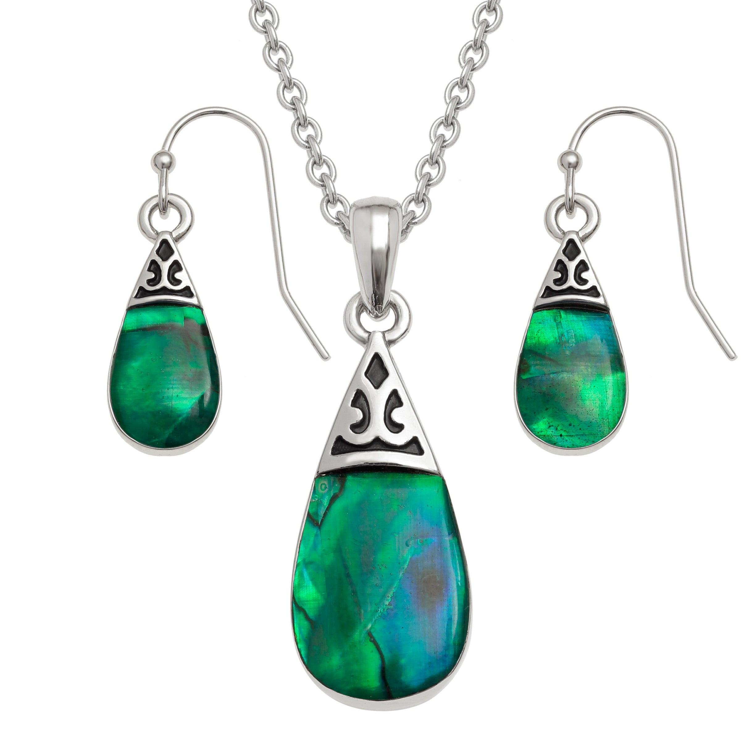 Pear Drop Jewellery Set - Necklace and Earrings