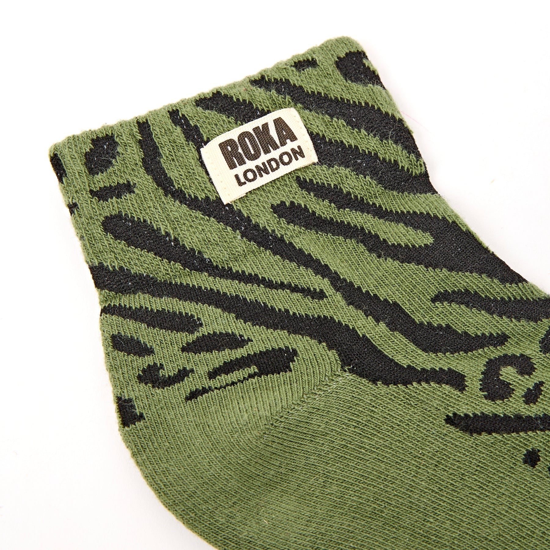 Roka Artichoke Animal Print Organic Cotton Socks - one size