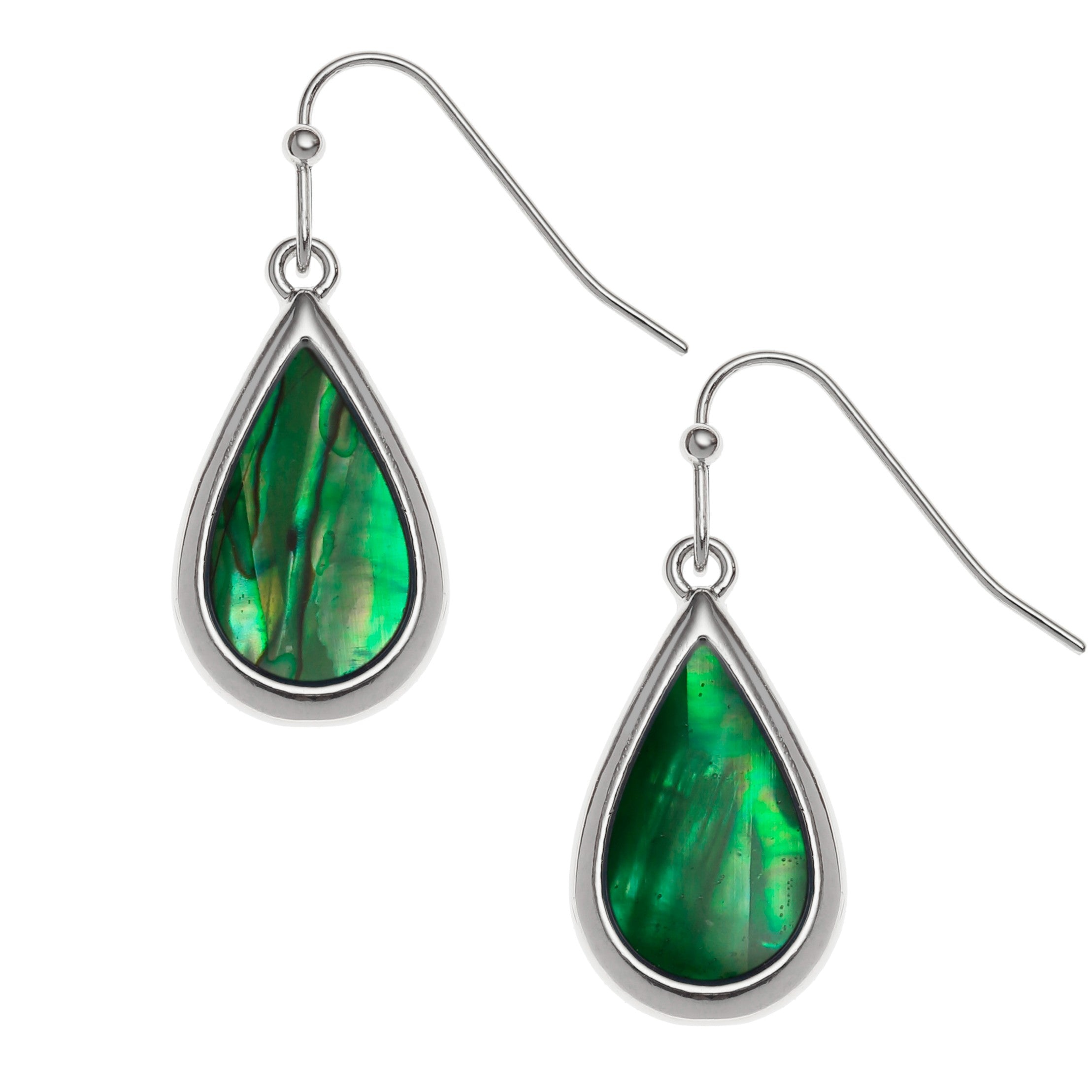 Green Teardrop Jewellery Set (Earrings & Necklace)