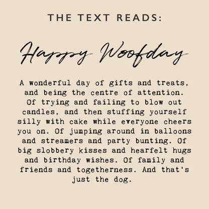 Black Labrador, Happy Woofday, Card